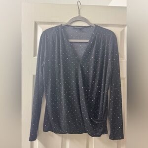 Banana Republic Black and White Polka Dot Blouse
